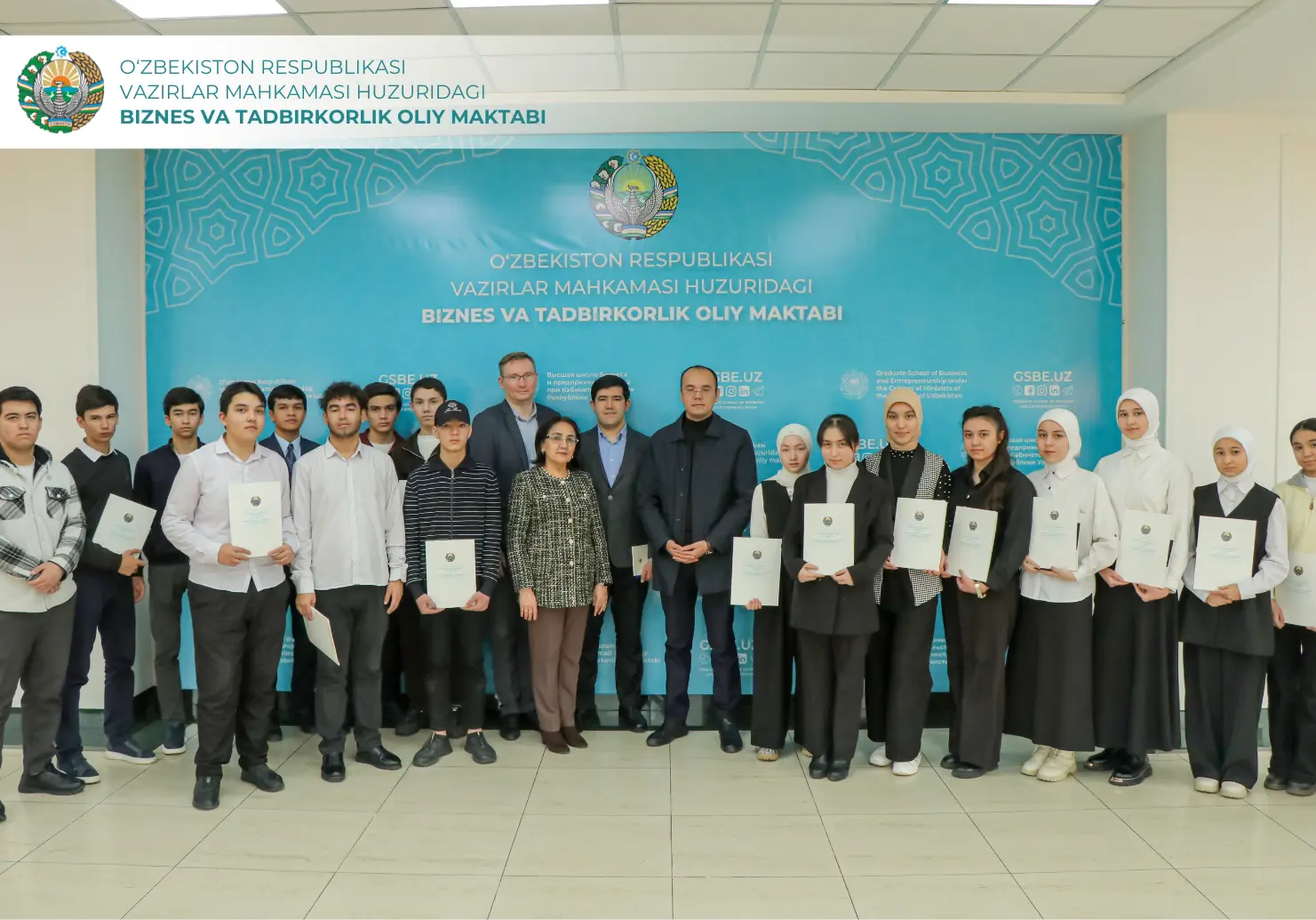 Toshkent shahridagi 16-maktab o‘quvchilarining Biznes va tadbirkorlik oliy maktabiga tanishtiruv tashrifi bo‘lib o‘tdi